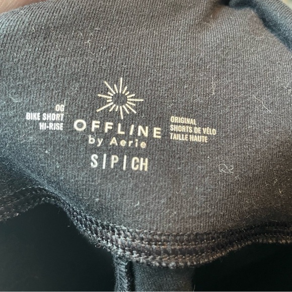 Aerie OG Hi-Rise Bike Short black Sz S - Picture 5 of 5